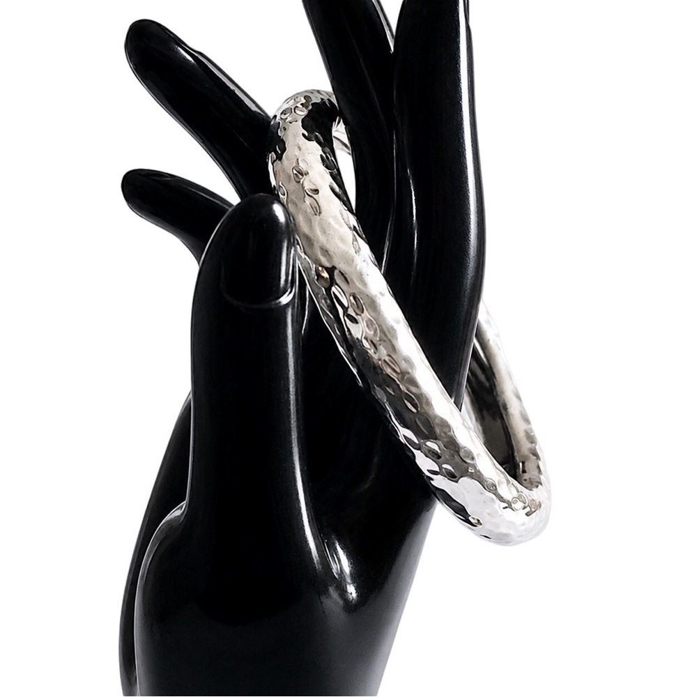 SILPADA Sterling Silver Hammered Oval Bangle Bracelet B31117